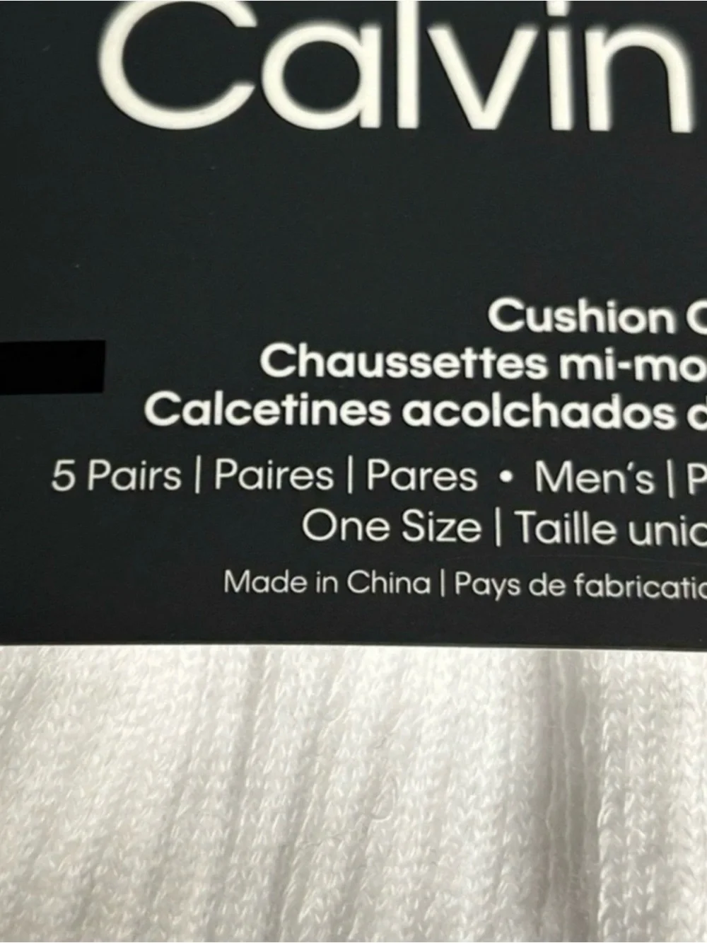 New Calvin Klein Socks Men’s 5 Pair Cushion Crew White Casual Preppy Activewear